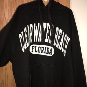 Clearwater Beach Florida black hoodie